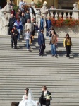Na schodach Bazyliki Wambierzyckiej [fot. Andrzej Mokros]